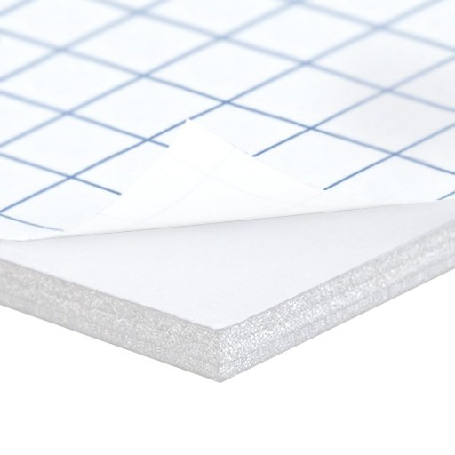TOPFOAM WHITE SELF-ADHESIVE FOAM BOARD ONE-SIDED 10 MM