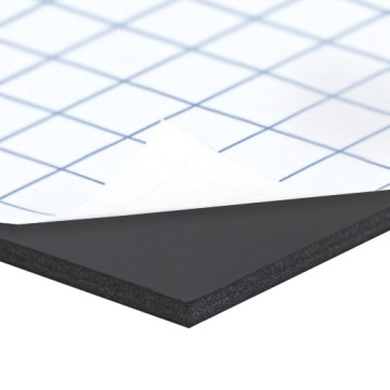 TOPFOAM PANNELLO IN SCHIUMA NERO ADESIVO SU 1 LATO 5 MM