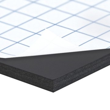 TOPFOAM PANNELLO IN SCHIUMA NERO ADESIVO SU 1 LATO 10 MM