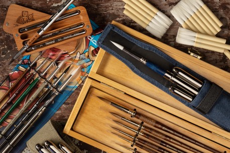 Brushes for Miniatures and Restoration Sets and Cases