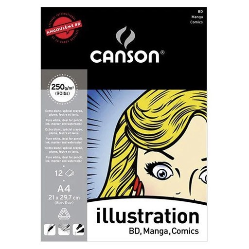 CANSON ILLUSTRATION - BLOC DE DESSIN POUR ILLUSTRATION BD ET MANGA