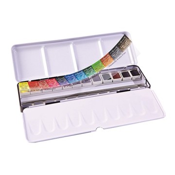 SENNELIER SCATOLA L'AQUARELLE METAL 12 MEZZI GODET