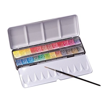SENNELIER SCATOLA L'AQUARELLE METAL 24 MEZZI GODET