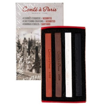 CONTÉ MATCH BOX - SET CARRÉS 4 BARRAS SURTIDAS