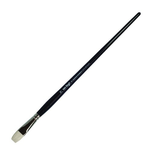 VAN GOGH FLAT BRUSH WHITE BRISTLE LONG HANDLE SERIES 210