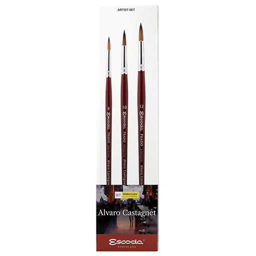 ESCODA PRADO ÁLVARO CASTAGNET SONDEREDITION PINSEL-SET 3 STK MIT TAME SYNTHETIKFASERN SERIE 8601