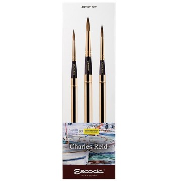 ESCODA SIGNATURE COLLECTION CHARLES REID - SET PENNELLI GRAFILO/RESERVA MARTORA KOLINSKY-TAJMYR EDIZIONE SPECIALE