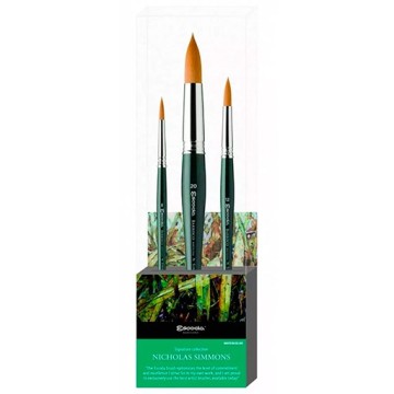 ESCODA SIGNATURE COLLECTION NICHOLAS SIMMONS - SET PENNELLI BARROCO FIBRA TORAY ORO EDIZIONE SPECIALE