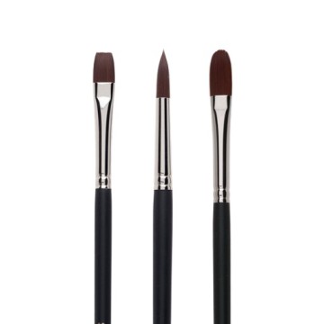 REMBRANDT SET 3 PENNELLI FIBRA TEIJIN SELEZIONATA MANICO LUNGO