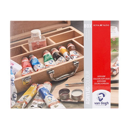 VAN GOGH BASIC BOX ACRYL-SET IM HOLZKASTEN 10 TUBEN