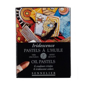 SENNELIER SCATOLA CARTONE 6 PASTELLI AD OLIO - COLORI IRIDESCENTI