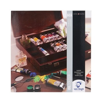 VAN GOGH SCATOLA INSPIRATION DI COLORI AD OLIO 14 TUBETTI + ACCESSORI