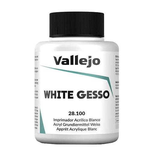 VALLEJO ACRYLIC ARTIST GESSO - GESSO ACRYLIQUE BLANC POUR ARTISTES