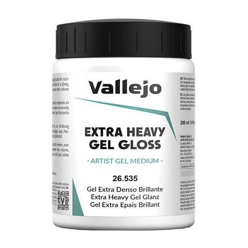 VALLEJO GEL EXTRA DENSO BRILLANTE - EXTRA HEAVY GEL GLOSS Nº 535