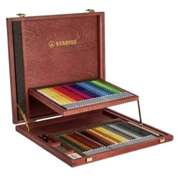 STABILO CARBOTHELLO SCATOLA LEGNO 60 COLORI + ACCESSORI