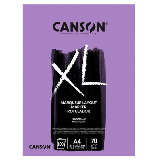CANSON XL MARKER BLOCK GELEIMT100 BLATT 70 G
