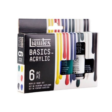 LIQUITEX BASICS ACRYLIC SET COLORI ACRILICI ASSORTITI 6 TUBETTI 22 ML