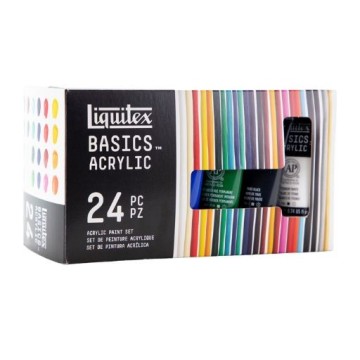 LIQUITEX BASICS ACRYLIC SET COLORI ACRILICI ASSORTITI 24 TUBETTI 22 ML