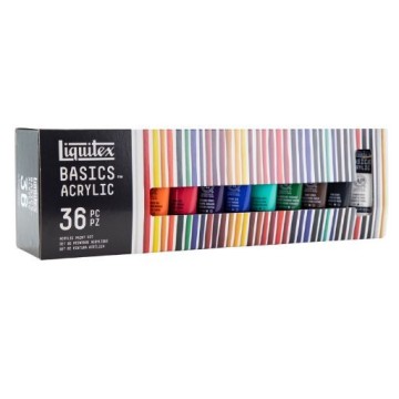 LIQUITEX BASICS ACRYLIC SET COLORI ACRILICI ASSORTITI 36 TUBETTI 22 ML