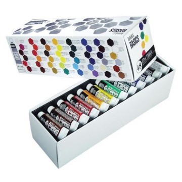 LIQUITEX BASICS ACRYLIC SET COLORI ACRILICI ASSORTITI 48 TUBETTI 22 ML