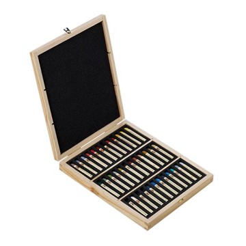 SENNELIER SCATOLA LEGNO 36 PASTELLI AD OLIO - PLEIN AIR - SELEZIONE PAESAGGIO