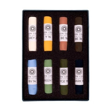 UNISON SOFT PASTELS SCATOLA CARTONE 8 PASTELLI MORBIDI - SELEZIONE PAESAGGIO
