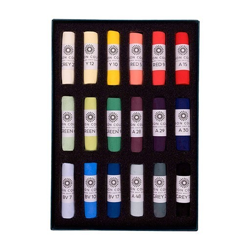 UNISON SOFT PASTELS CAJA DE CARTÓN CON 18 PASTELES SUAVES SELECCIÓN GENERAL