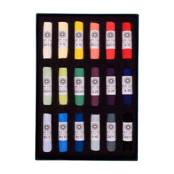 UNISON SOFT PASTELS SCATOLA CARTONE 18 PASTELLI MORBIDI - SELEZIONE GENERALE