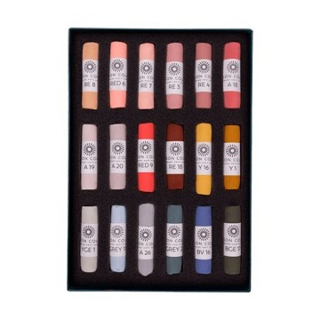 UNISON SOFT PASTELS SCATOLA CARTONE 18 PASTELLI MORBIDI - SELEZIONE RITRATTO