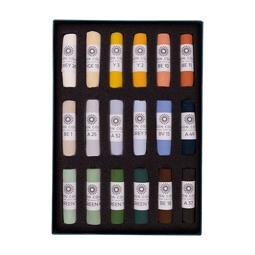 UNISON SOFT PASTELS 18 PASTELLE IM KARTONETUI LANDSCHAFT AUSWAHL