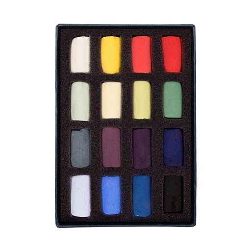 UNISON SOFT PASTELS CAJA DE CARTÓN CON 16 MEDIOS PASTELES SUAVES