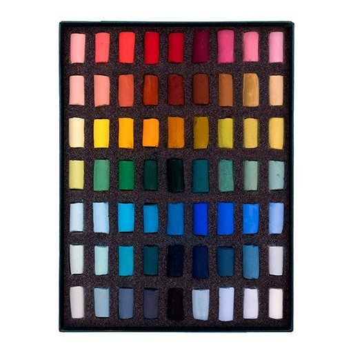 UNISON SOFT PASTELS CAJA DE CARTÓN CON 63 MEDIOS PASTELES SUAVES