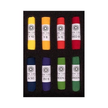 UNISON SOFT PASTELS SCATOLA CARTONE 8 PASTELLI MORBIDI - SELEZIONE BRIGHT - COLORI VIVACI
