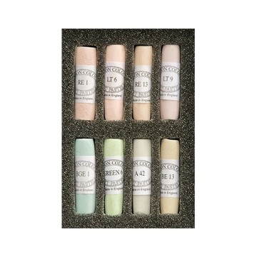 UNISON SOFT PASTELS SCATOLA CARTONE 8 PASTELLI MORBIDI - SELEZIONE LIGHT - COLORI CHIARI