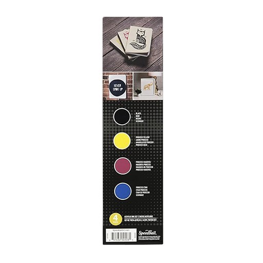 SPEEDBALL SET DE 4 TINTAS ACRÍLICAS PARA SERIGRAFÍA