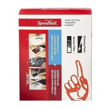 SPEEDBALL SET SERIGRAFICO PER DISEGNO DIRETTO CON DRAWING FLUID E SCREEN FILLER