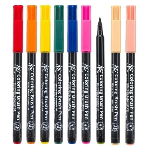 SAKURA KOI COLORING BRUSH PEN PINSELSTIFT AUF WASSERBASIS