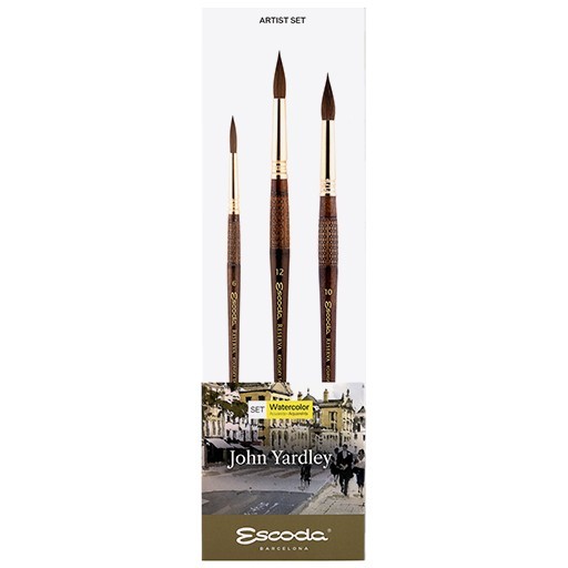 ESCODA GRAFILO/RESERVA KOLINSKY-TAJMYR ROTMARDERHAAR PINSEL-SET JOHN YARDLEY SONDEREDITION