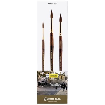 ESCODA SIGNATURE COLLECTION JOHN YARDLEY - SET PENNELLI GRAFILO/RESERVA MARTORA KOLINSKY-TAJMYR EDIZIONE SPECIALE
