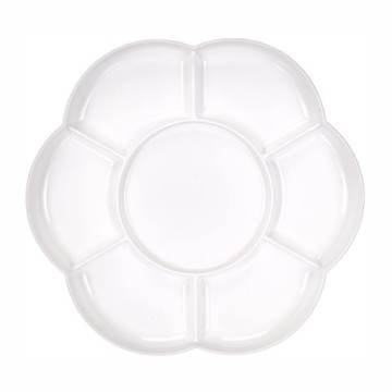 TAVOLOZZA DOPPIA IN PLASTICA A FORMA DI FIORE 17 CM