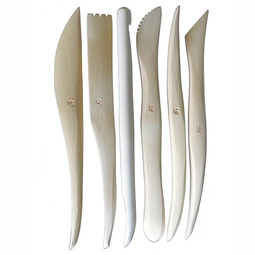 SET DE 6 BÂTONNETS EN BOIS POUR MODELAGE