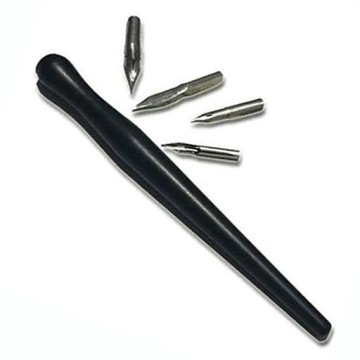 PORTAPENNINO CON 4 PENNINI PER CALLIGRAFIA