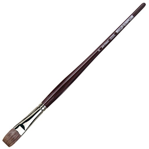 DA VINCI GRIGIO PINCEL DE PELO SINTÉTICO IMITACIÓN MELONCILLO MANGO LARGO PLANO SERIE 7195