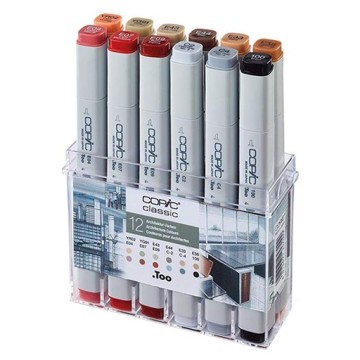 COPIC CLASSIC MARKER ASTUCCIO DI 12 PENNARELLI COLORI ARCHITETTURA