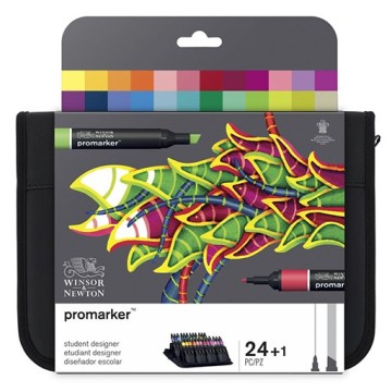 WINSOR & NEWTON PROMARKER SET STUDENTE DI DESIGN 24 MARCATORI + ASTUCCIO