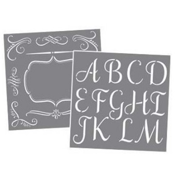 DECOART AMERICANA STENCIL CON ALFABETO
