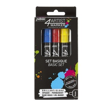 PÉBÉO 4ARTIST MARKER SET 5 PENNARELLI AD OLIO ASSORTITI CON PUNTA DA 4 MM