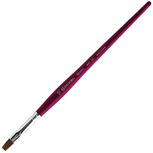 ESCODA BRAVO FLAT BRIGHT BRUSH LIGHT OX EAR HAIR SHORT HANDLE SERIES 1616