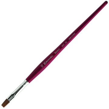 ESCODA BRAVO PENNELLO PIATTO PELO DI ORECCHIO DI BUE CHIARO MANICO CORTO SERIE 1616