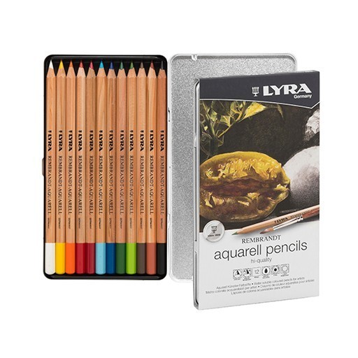 LYRA REMBRANDT AQUARELL ESTUCHE DE METAL CON 12 LÁPICES ACUARELABLES SURTIDOS